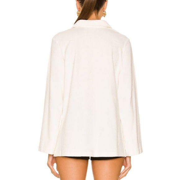 Nili Lotan Paulette Terry White 100% Cotton Shirt - Picture 3 of 10